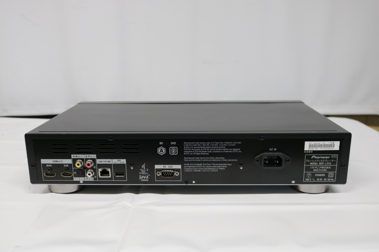 短納期・高品質 パイオニア　BD/DVDプレーヤー　BDP-LX55 Pioneer SACD ブルーレイプレーヤー