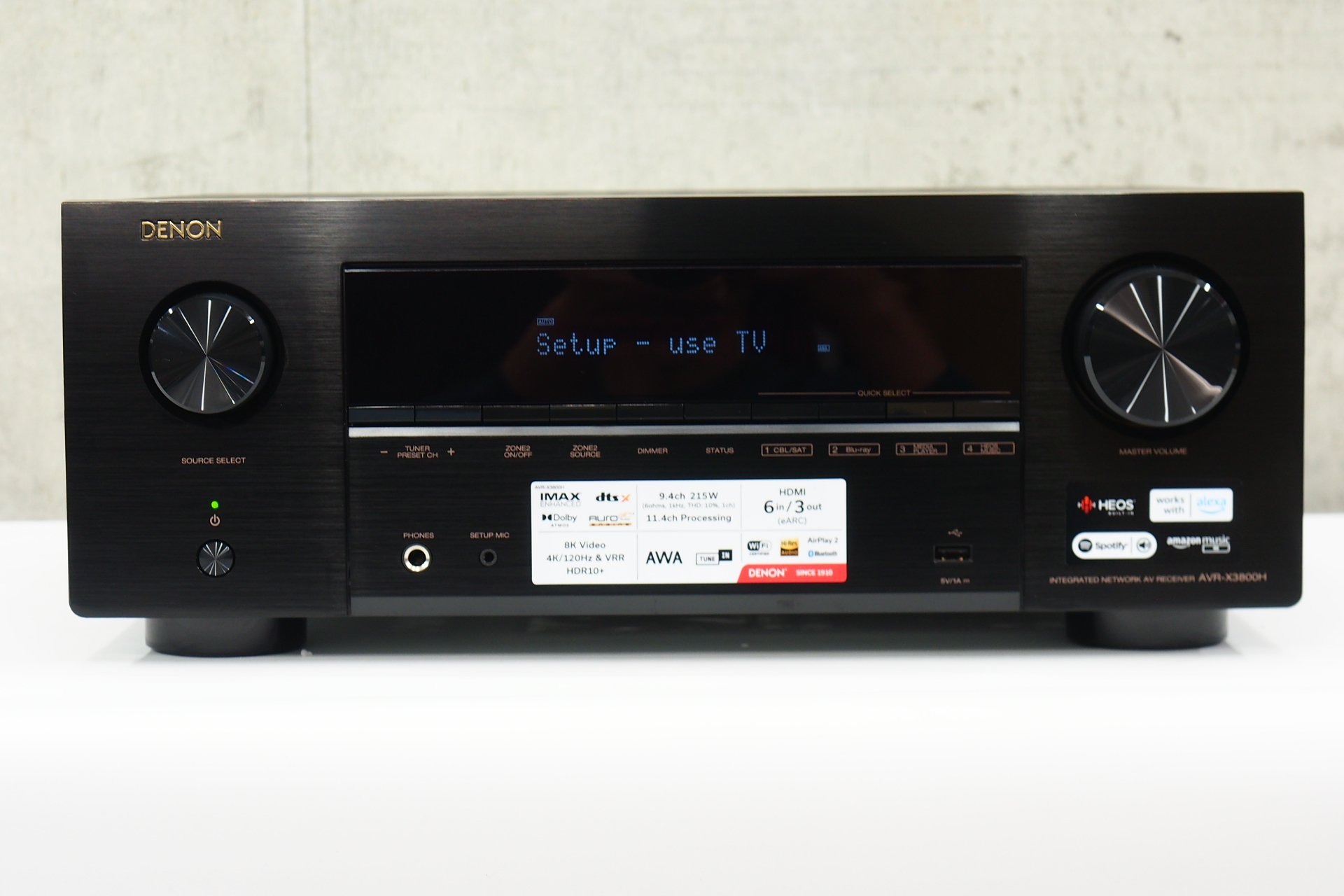 くすみ水色 デノン Denon AVR-X3800H 9.4ch AVサラウンドレシーバー 8K