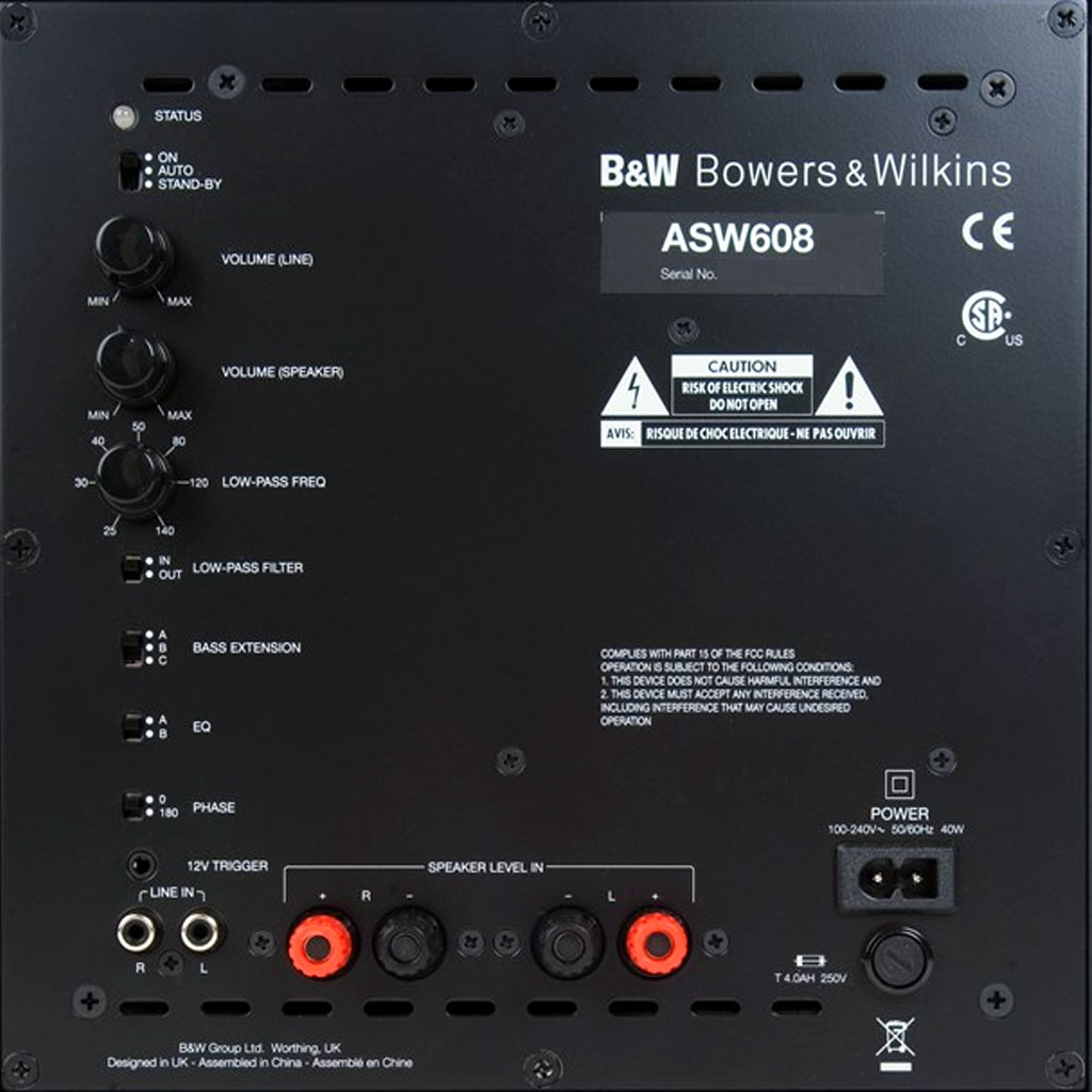 ASW608 [ブラック] B&W サブウーファー 下取り査定額20%アップ実施中！