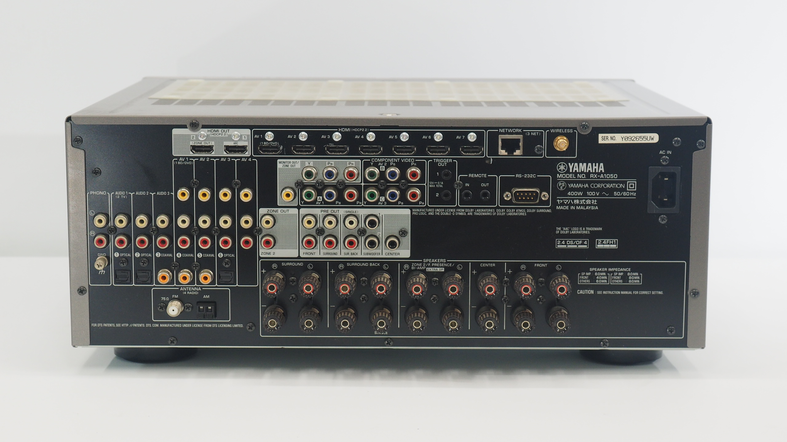 アバックWEB-SHOP / 【中古】YAMAHA RX-A1050(H)-特【コード10-100736