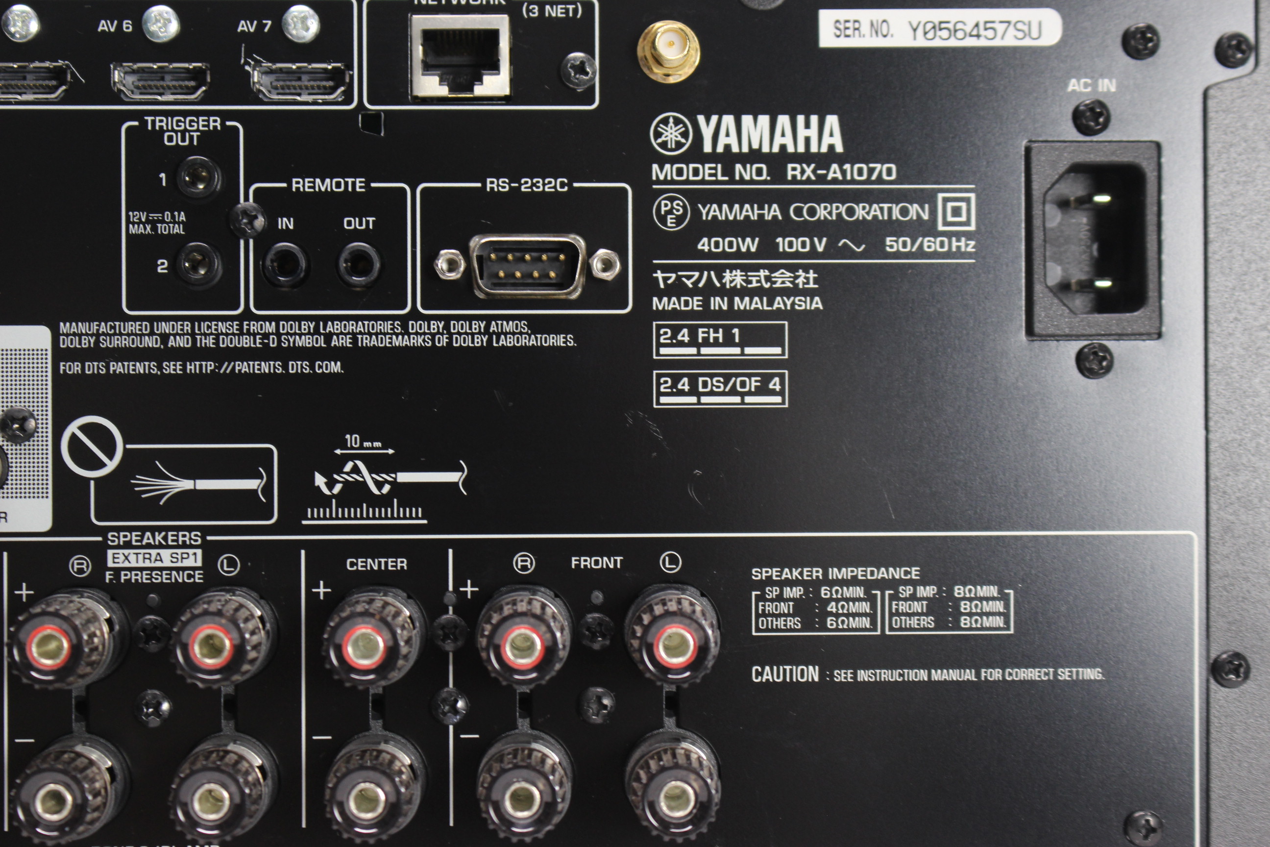 アバックWEB-SHOP / 【中古】YAMAHA RX-A1070(B)【コード21-05429】AV ...