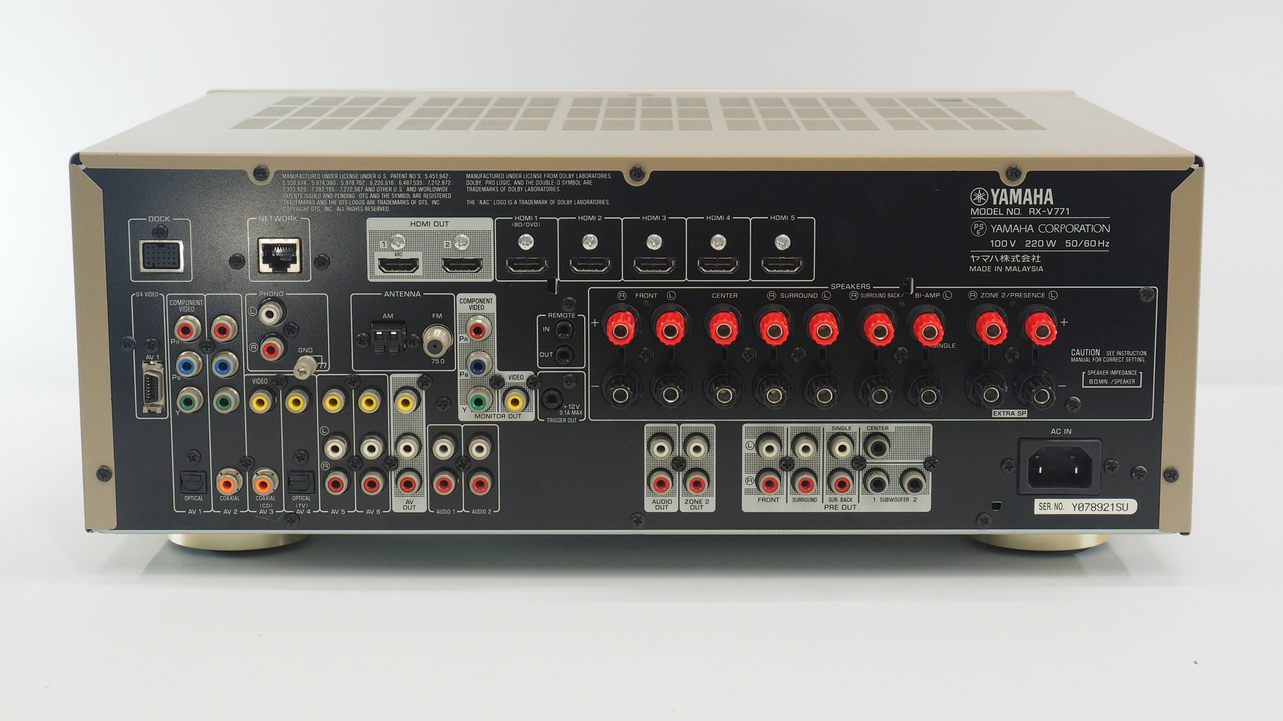アバックWEB-SHOP / 【中古】YAMAHA RX-V771(N)【コード10-100825】AV