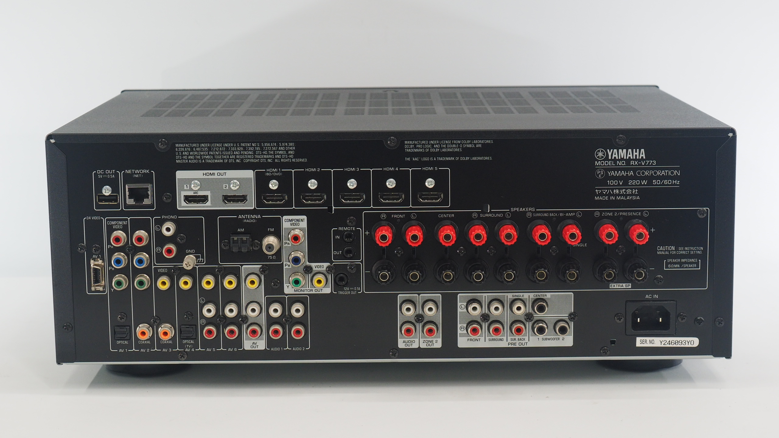アバックWEB-SHOP / 【中古】YAMAHA RX-V773(B)【コード10-100901】AV
