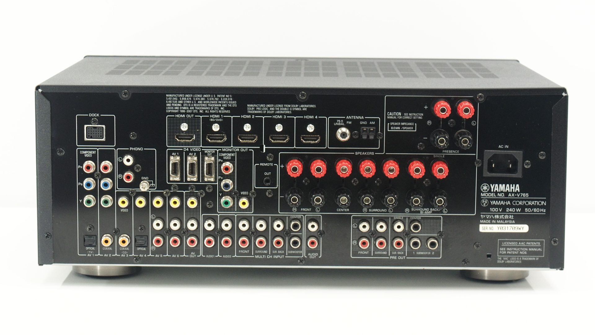 アバックWEB-SHOP / 【中古】YAMAHA AX-V765-特【コード10-101033】AV