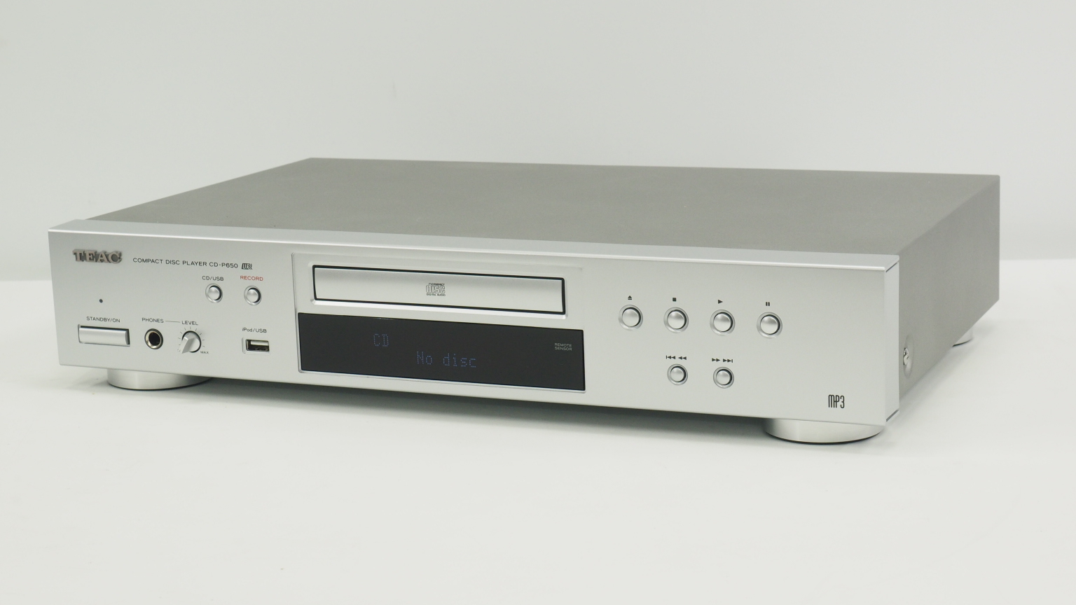 TEAC　ティアック　CDプレーヤーCD-P650-R/S Amazon.co.jp: ティアック iPod対応CDプレーヤー (シルバー) CD-P650-R