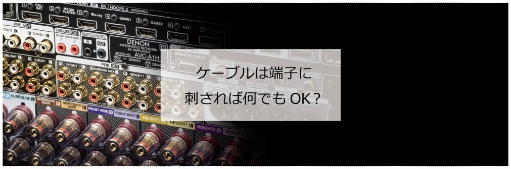 ケーブルは端子に刺されば何でもOK？（2023.8.2）