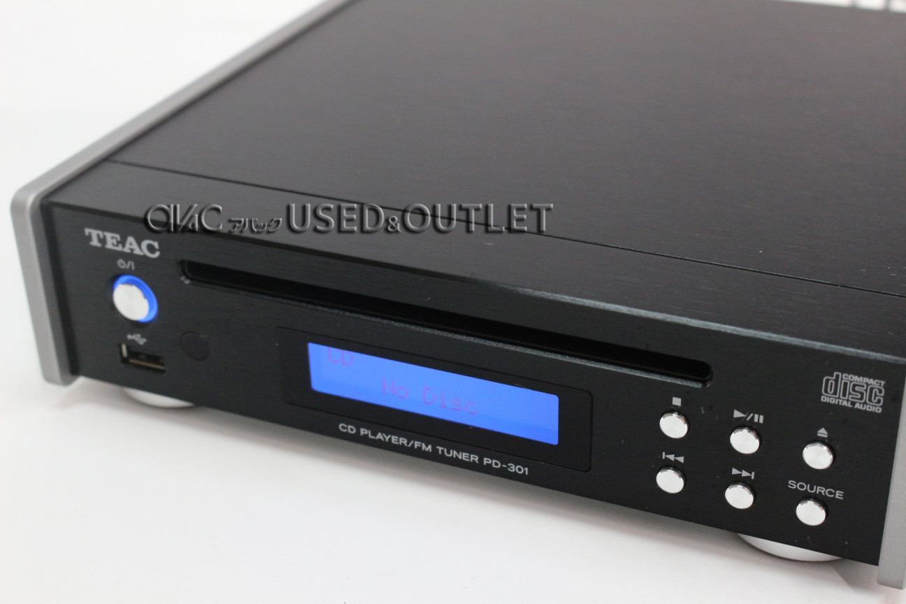TEAC PD-301-X/B CDプレーヤー/FMチューナー ワイドFM USBメモリ音楽